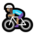 🚴🏽‍♀️ woman biking: medium skin tone display on Windows